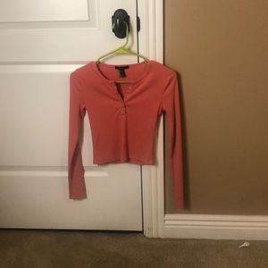 Crop-top buttoned up shirt